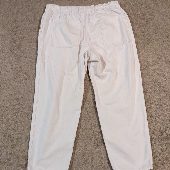 J. Crew Women's Cream Straight Leg Jeans - Picture 3 of 3